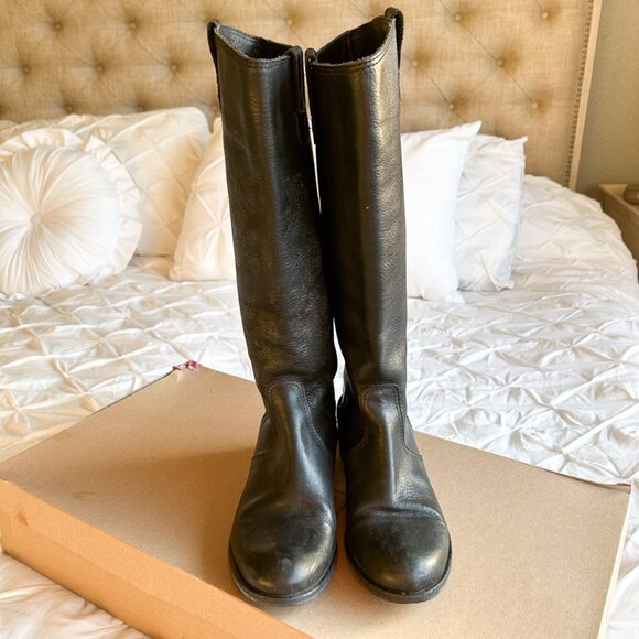 Madewell Black Leather The Archive Riding Boots – Size 8M – Made in Italy - Picture 6 of 14